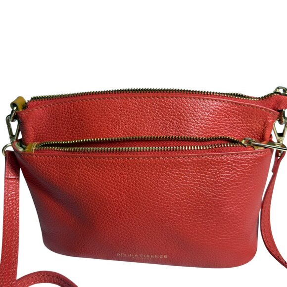 Divina Firenze Red Leather Crossbody Bag - Picture 3 of 13